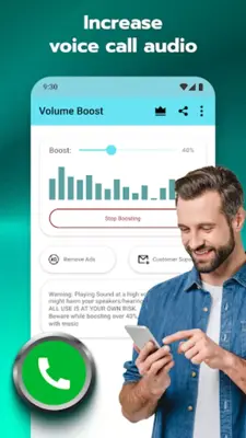 Volume Booster for Android android App screenshot 2